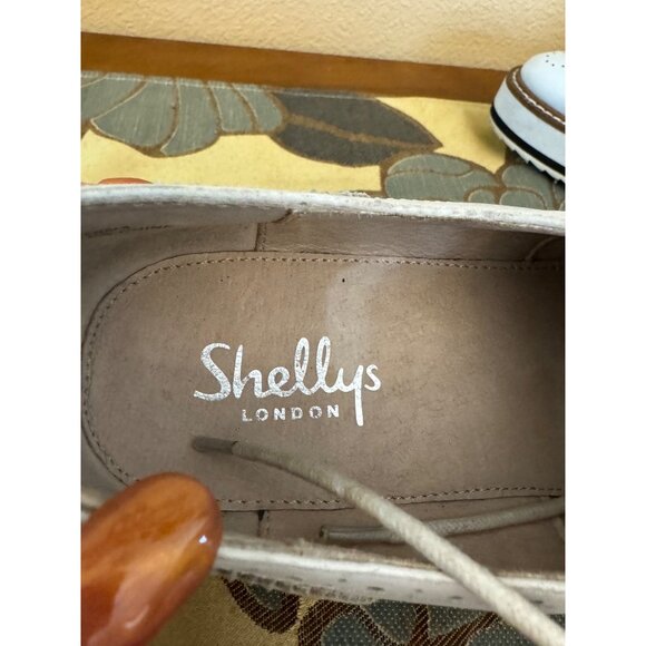 Shellys London Emmas Leather Brogue Oxfords Women's White Size 10/41 - Picture 5 of 9